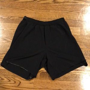 Lululemon Lined Black Athletic Shorts. Size M. 7” Inseam